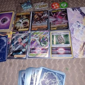 POKEMON SILVER TEMPEST LOT W/ FREE ITEMS ANS 10 FREE REVERSE HALOS